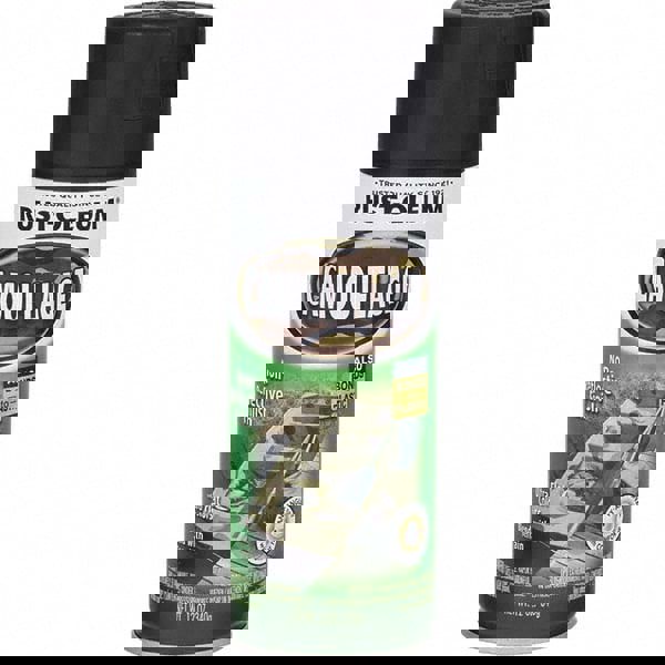 Camouflage Spray Paint, Flat Black, 12 oz Aerosol Can